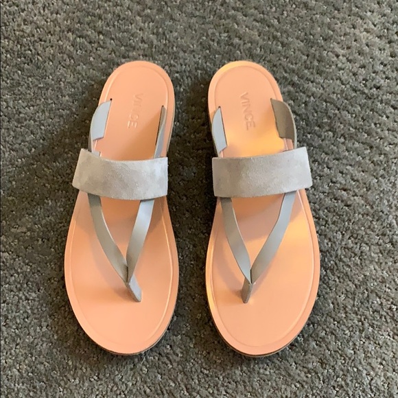 Vince Shoes - Vince Gray Strapped Sandals